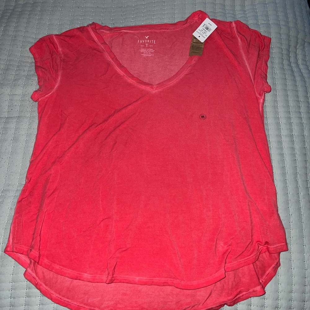 American Eagle Coral Favorite Tee